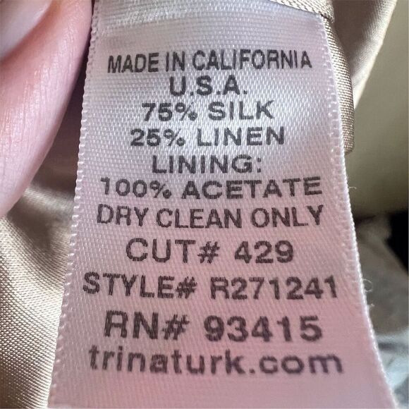 Trina Turk Women's Silk Linen Blend Jacket Size Medium Colorful Work Career Wear - Picture 8 of 8